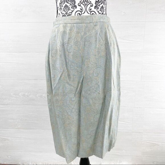 Burberry Paisley Brocade Pencil High Waist Skirt - Picture 1 of 8